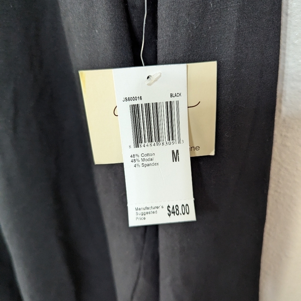 AJ Andrea Jovine NWT black long sleeve tshirt size M - Picture 5 of 5